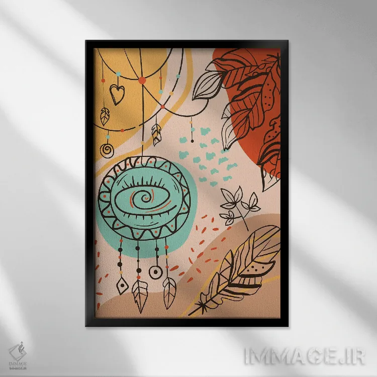 تابلو آبستره بوهو IV اثر آرسی بسی - نمای قابدار مشکی