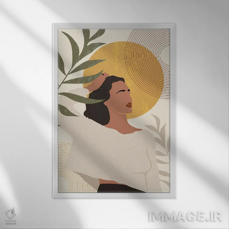 تابلو پرتره بوهو I اثر آرسی بسی - نمای قابدار سفید