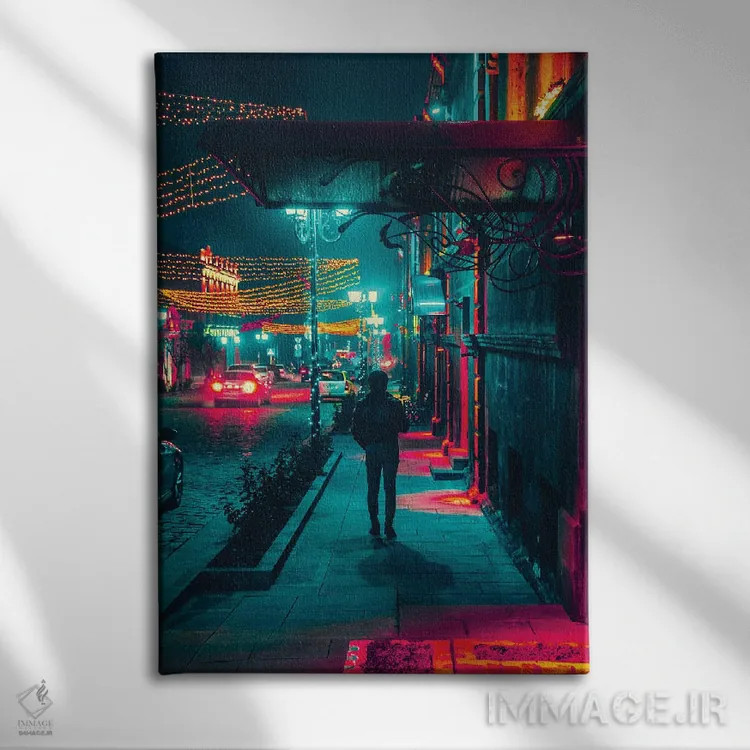 تابلو خیابانهای ایروان II اثر آرسی بسی - نمای روبهرو روی دیوار
