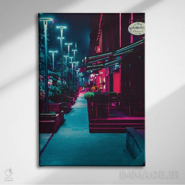 تابلو خیابانهای ایروان III اثر آرسی بسی - نمای روبهرو روی دیوار