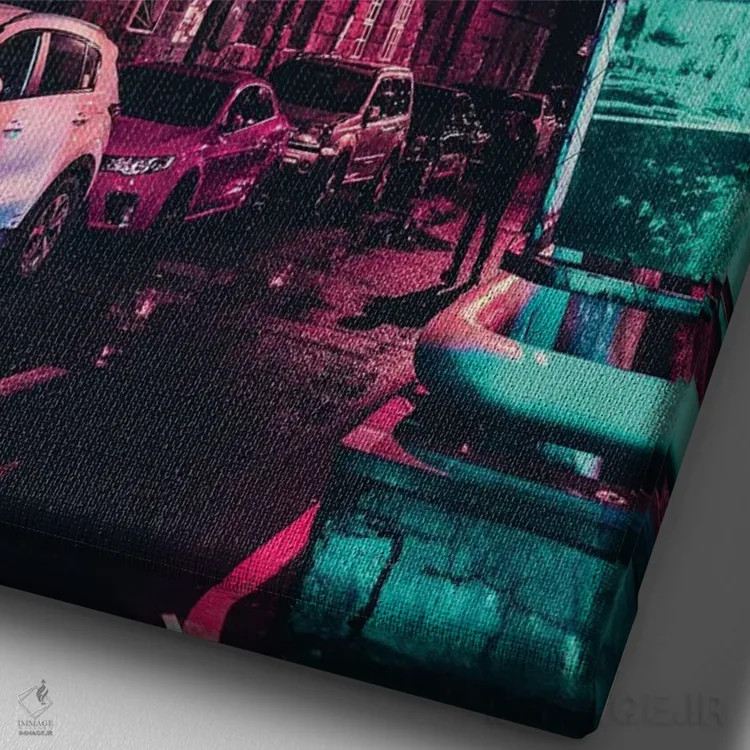 تابلو خیابانهای ایروان I اثر آرسی بسی - نمای نزدیک بافت بوم