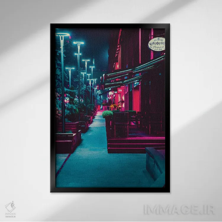 تابلو خیابانهای ایروان III اثر آرسی بسی - نمای قابدار مشکی
