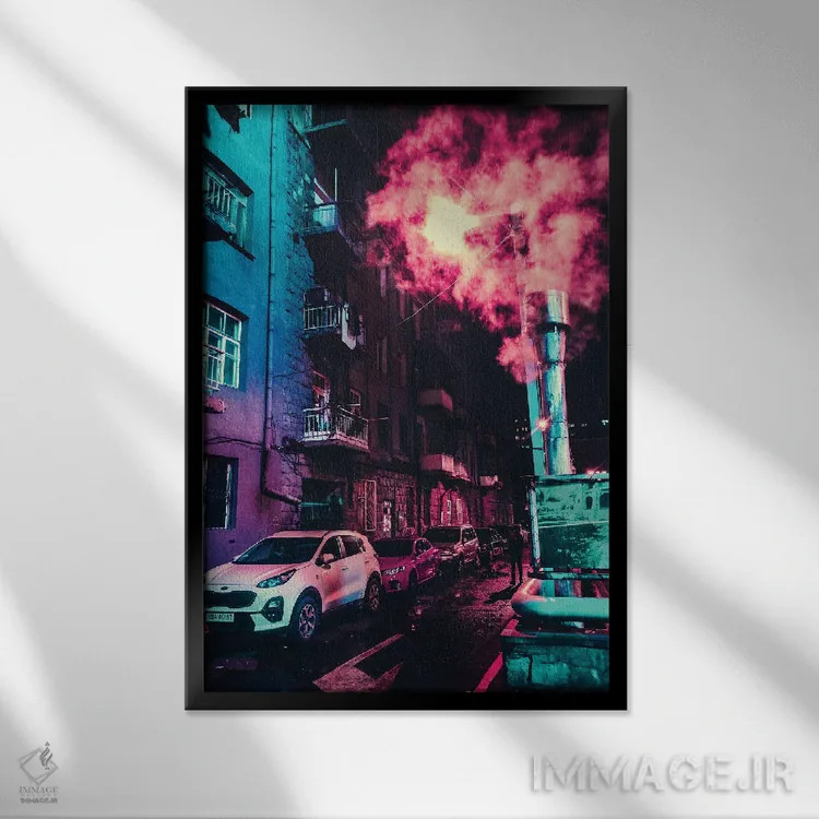 تابلو خیابانهای ایروان I اثر آرسی بسی - نمای قابدار مشکی