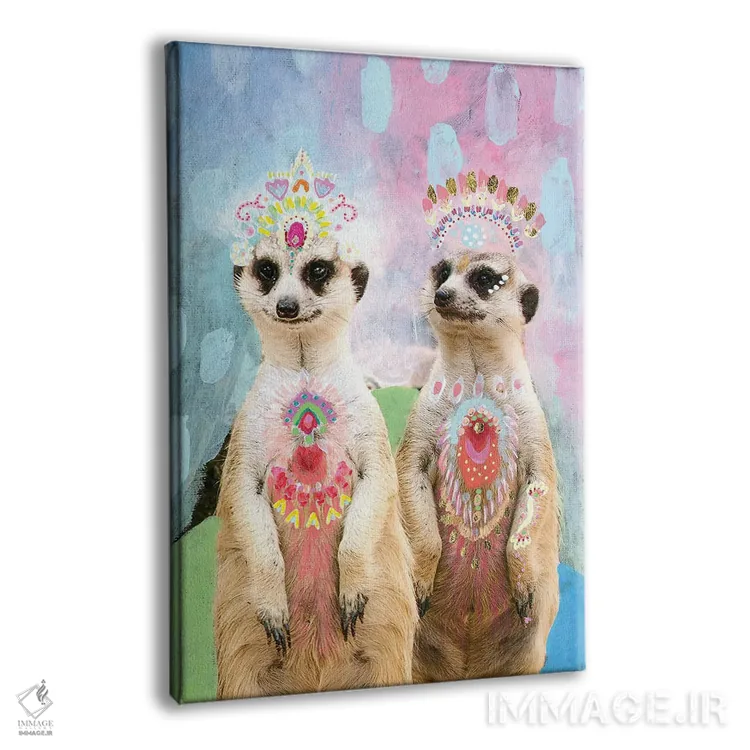 تابلو زوج میرکات اثر امبر سامرست - نمای پرسپکتیو محصول