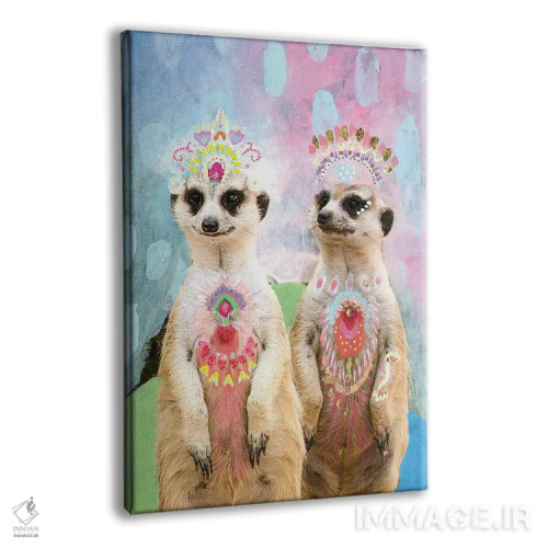 تابلو زوج میرکات اثر امبر سامرست - نمای پرسپکتیو محصول