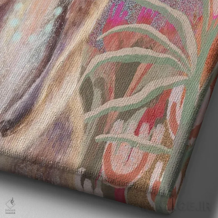 تابلو کانگورو اثر امبر سامرست - نمای نزدیک بافت بوم