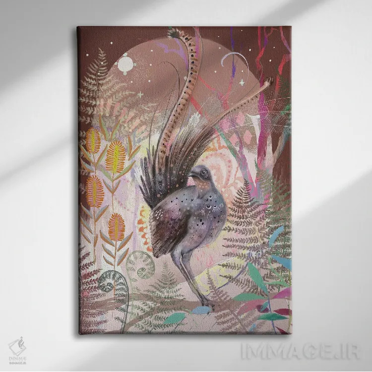 تابلو آواز لیربردها اثر امبر سامرست - نمای روبهرو روی دیوار