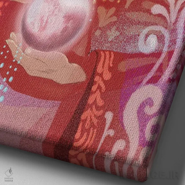 تابلو الههٔ لونا اثر امبر سامرست - نمای نزدیک بافت بوم