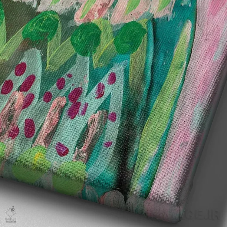 تابلو طوطی باکولا اثر امبر سامرست - نمای نزدیک بافت بوم