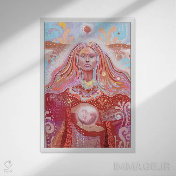 تابلو الههٔ لونا اثر امبر سامرست - نمای قابدار سفید