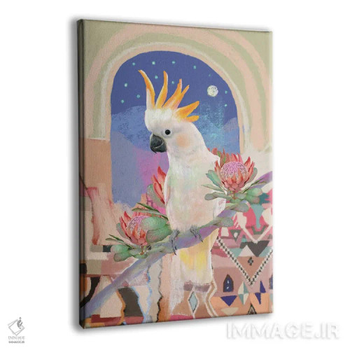 تابلو کاکاتوی تاجزرد اثر امبر سامرست - نمای پرسپکتیو محصول