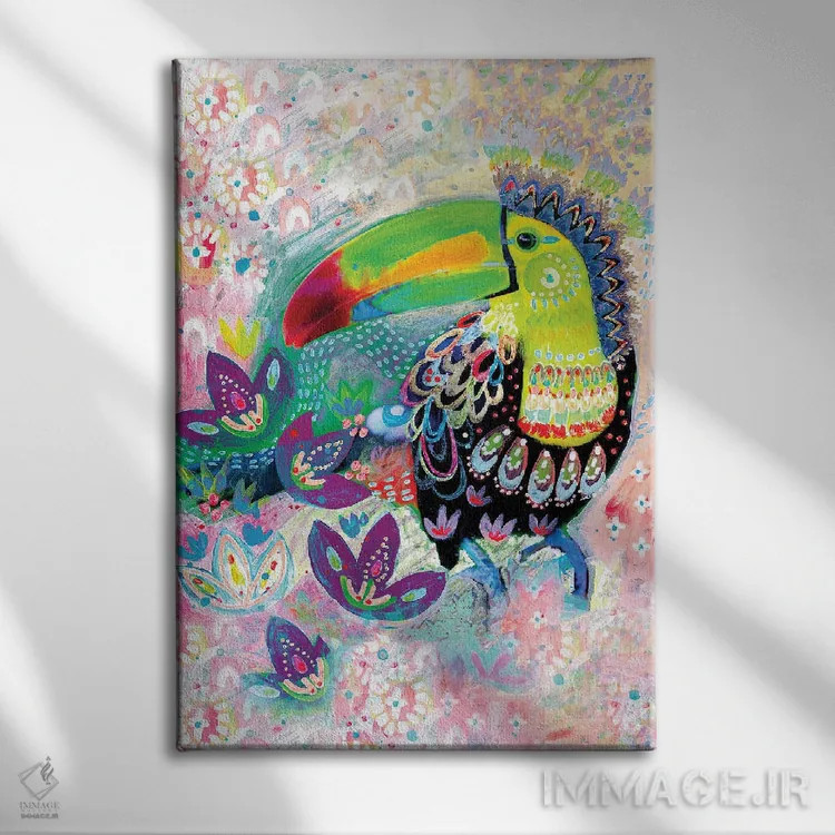 تابلو توکان تالاوا اثر امبر سامرست - نمای روبهرو روی دیوار