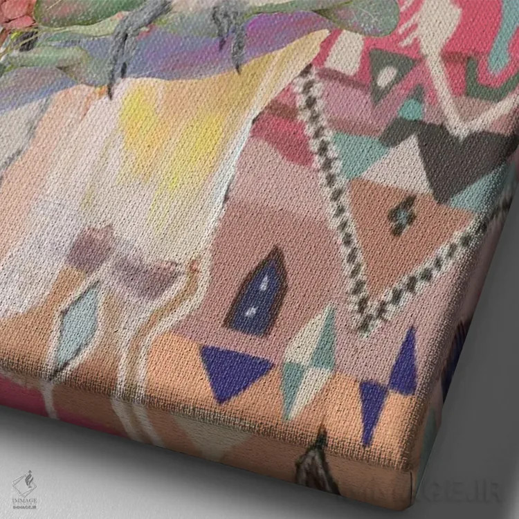 تابلو کاکاتوی تاجزرد اثر امبر سامرست - نمای نزدیک بافت بوم