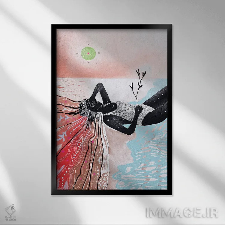 تابلو آغازهای نو اثر امبر سامرست - نمای قابدار مشکی