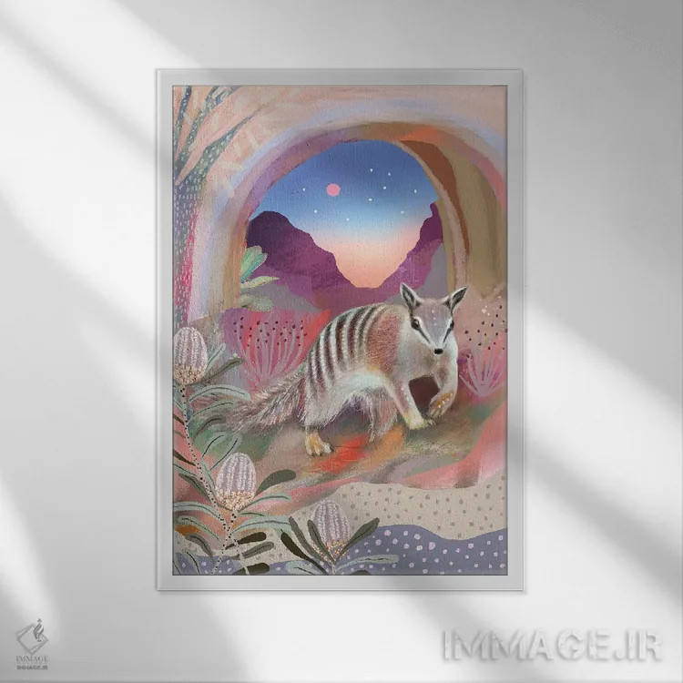 تابلو نومبت (مورچهخور استرالیایی) اثر امبر سامرست - نمای قابدار سفید