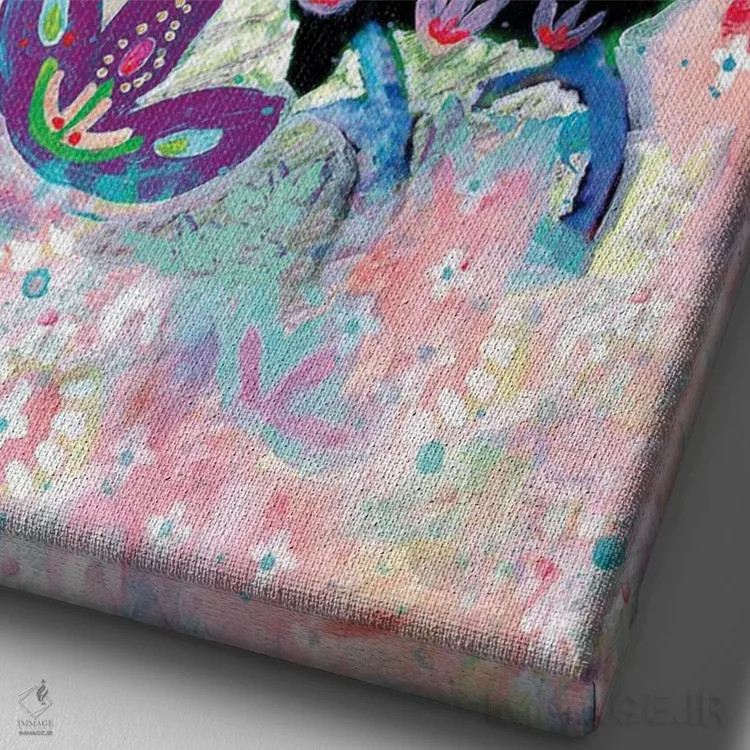 تابلو توکان تالاوا اثر امبر سامرست - نمای نزدیک بافت بوم