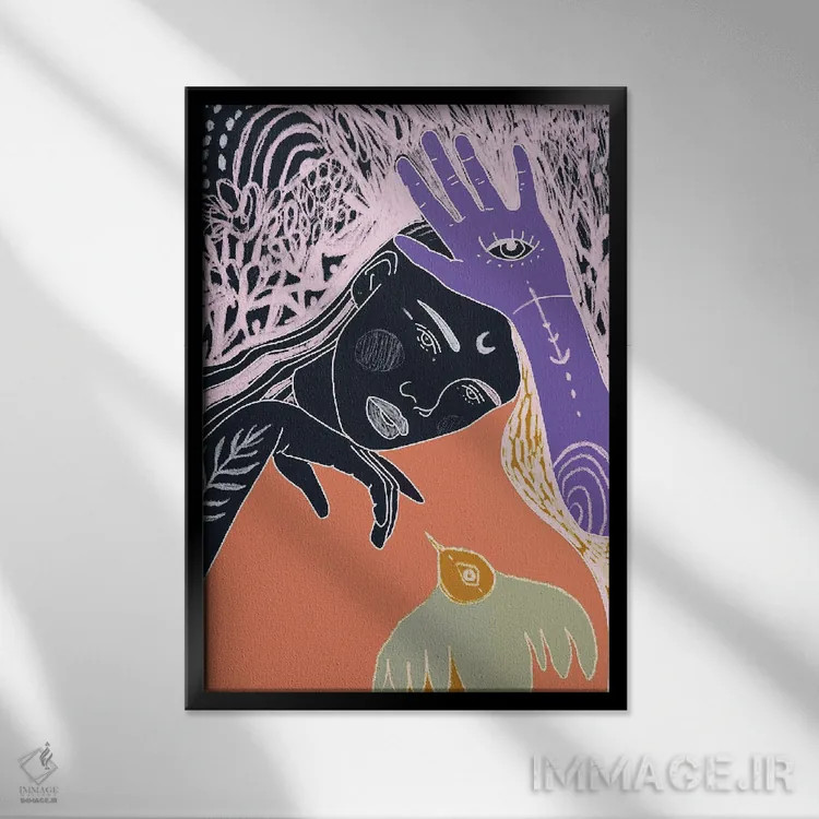 تابلو رویابین اثر امبر سامرست - نمای قابدار مشکی