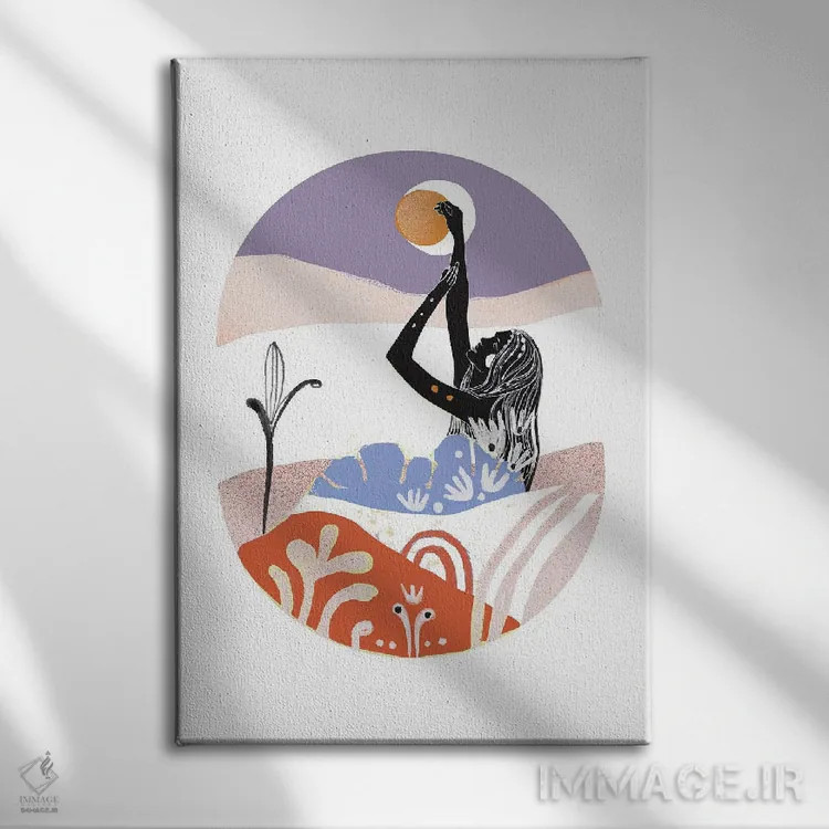 تابلو ماه افزاینده اثر امبر سامرست - نمای روبهرو روی دیوار