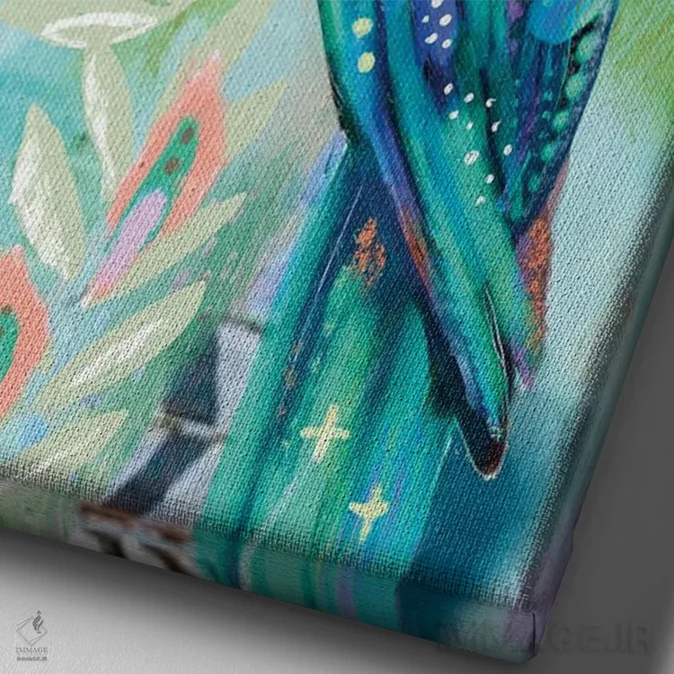 تابلو ماکائوی گرمسیری اثر امبر سامرست - نمای نزدیک بافت بوم