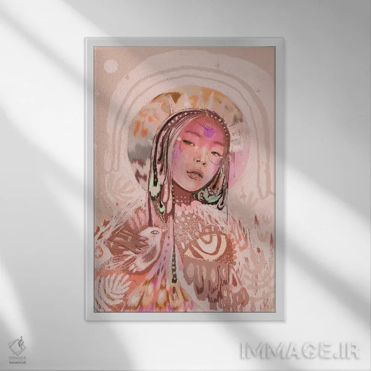 تابلو عارف (اسرارآمیز) اثر امبر سامرست - نمای قابدار سفید