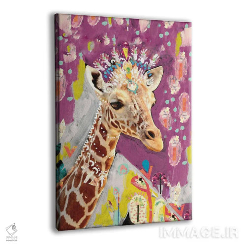 تابلو زرافهٔ بنفش اثر امبر سامرست - نمای پرسپکتیو محصول
