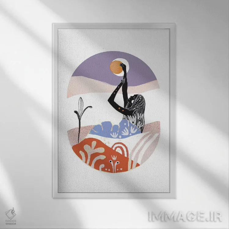 تابلو ماه افزاینده اثر امبر سامرست - نمای قابدار سفید