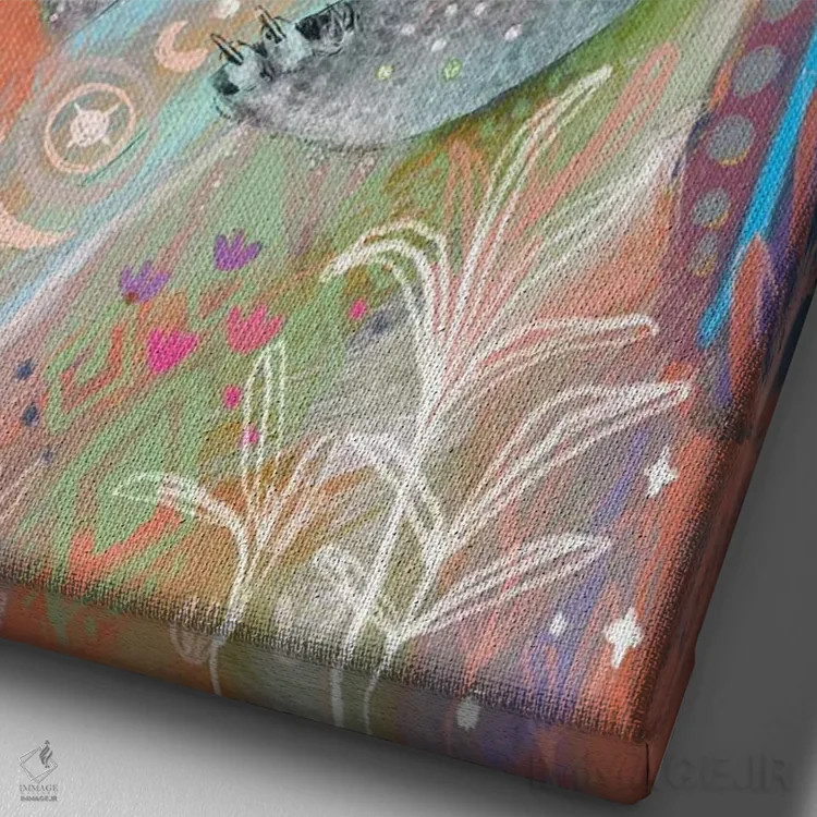 تابلو کوالای نگهبان جنگل اثر امبر سامرست - نمای نزدیک بافت بوم