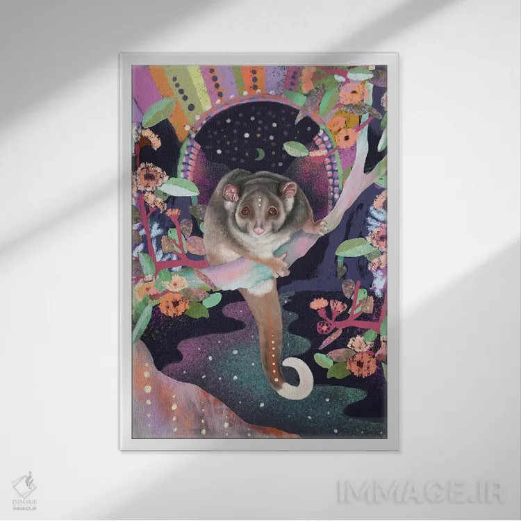 تابلو جادوی پوسوم اثر امبر سامرست - نمای قابدار سفید