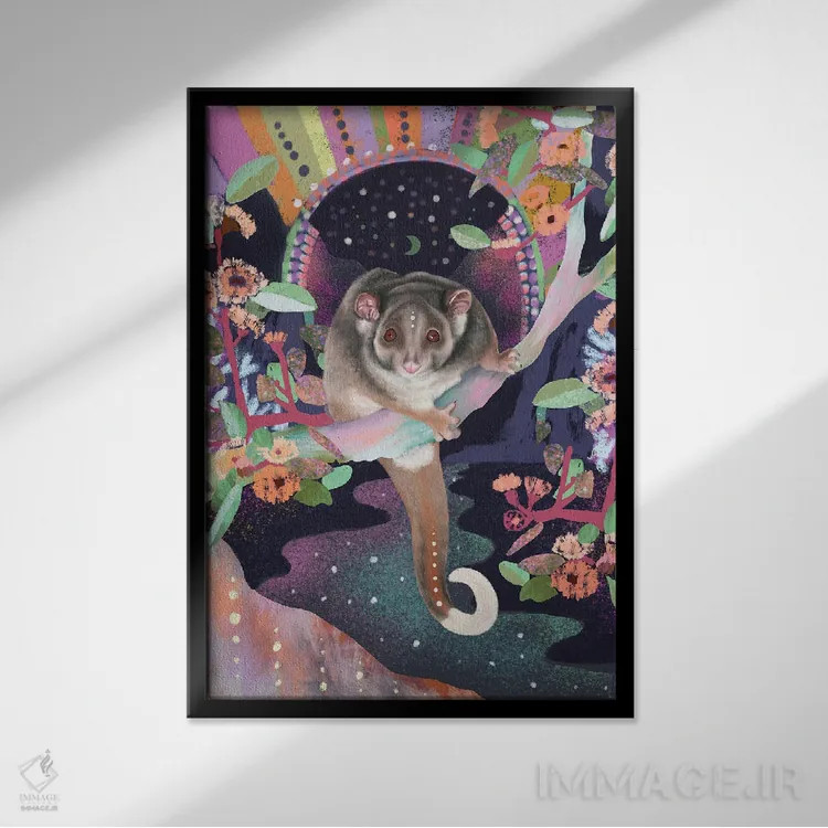 تابلو جادوی پوسوم اثر امبر سامرست - نمای قابدار مشکی