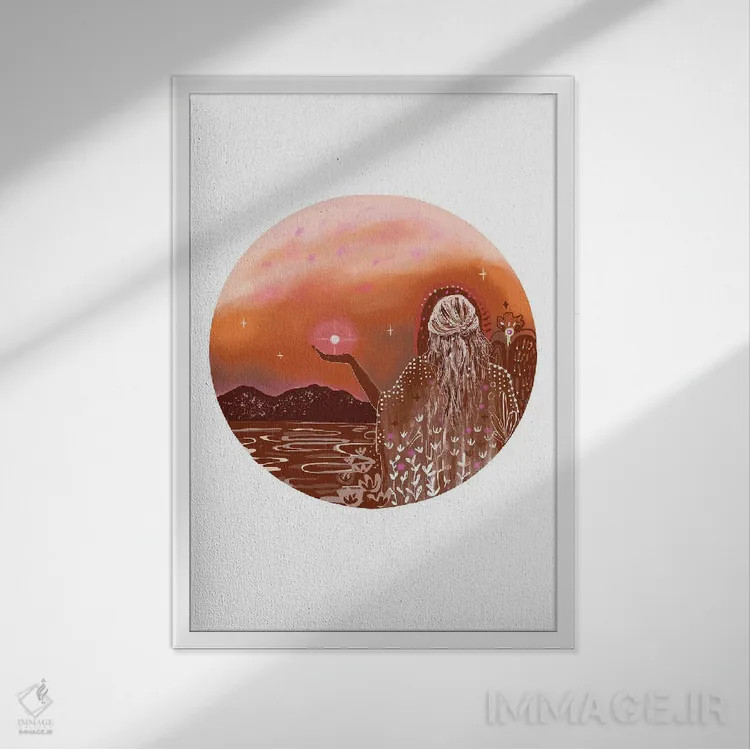 تابلو آواز زمین اثر امبر سامرست - نمای قابدار سفید