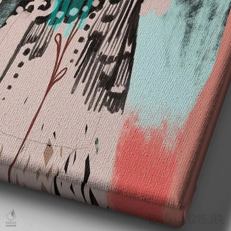 تابلو ماه کولی اثر امبر سامرست - نمای نزدیک بافت بوم