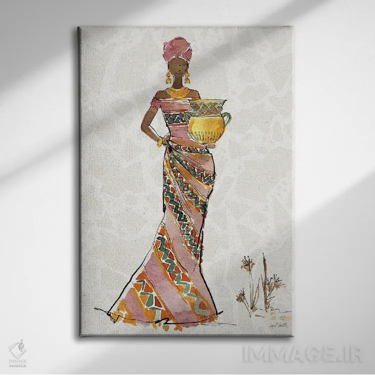 تابلو جلوهٔ آفریقایی X اثر آن تاولتی - نمای روبهرو روی دیوار