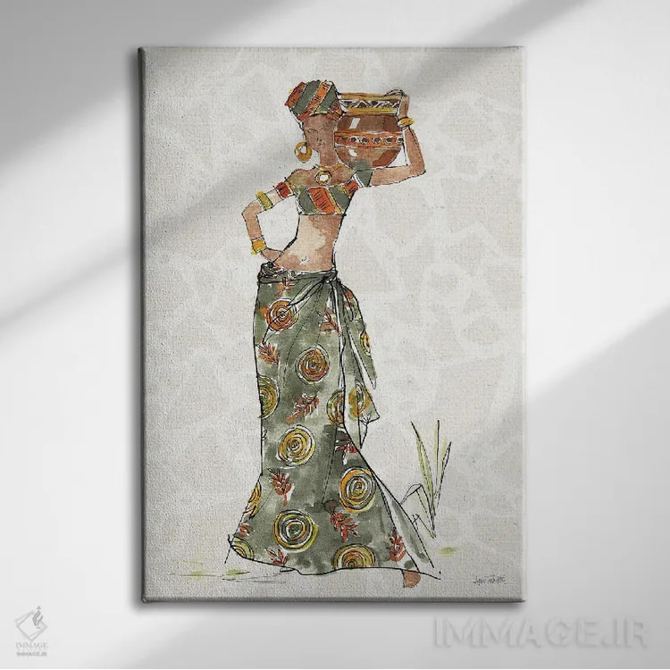 تابلو جلوهٔ آفریقایی VIII اثر آن تاولتی - نمای روبهرو روی دیوار