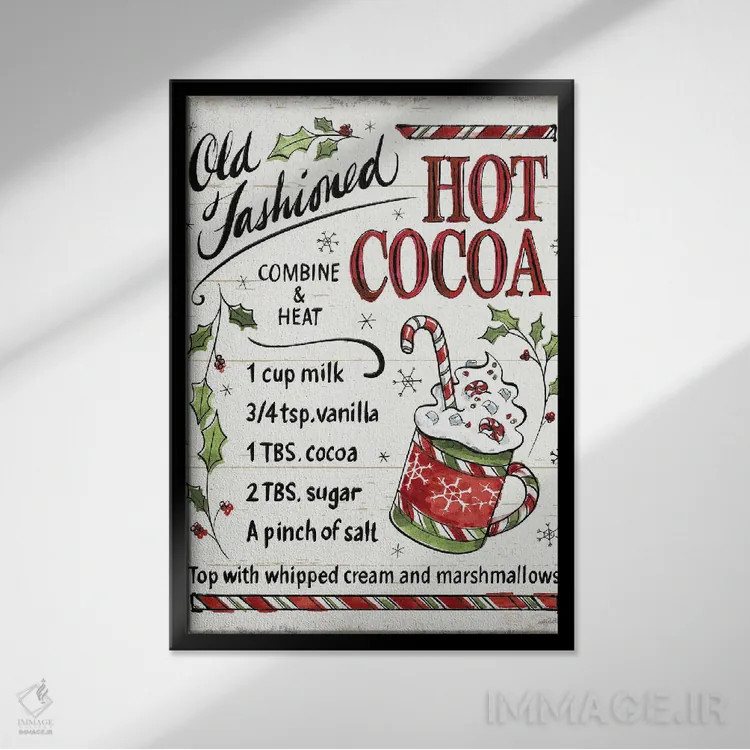 تابلو خوراکیهای کریسمس VII اثر آن تاولتی - نمای قابدار مشکی