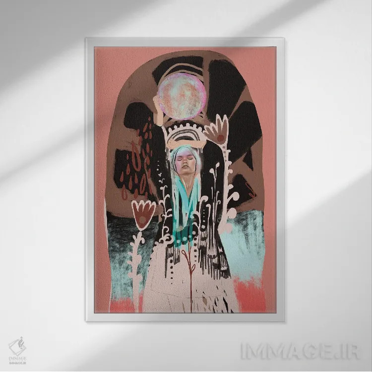 تابلو ماه کولی اثر امبر سامرست - نمای قابدار سفید