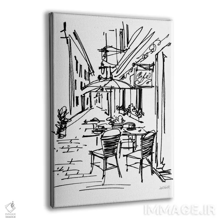 تابلو طرح کافه II اثر آن تاولتی - نمای پرسپکتیو محصول