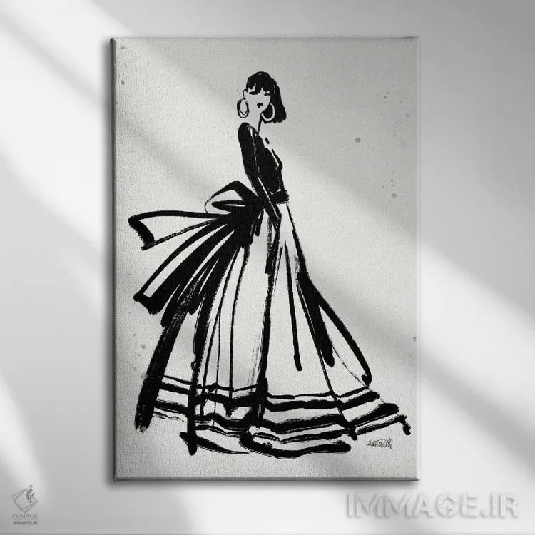 تابلو طرحهای استایلی I اثر آن تاولتی - نمای روبهرو روی دیوار