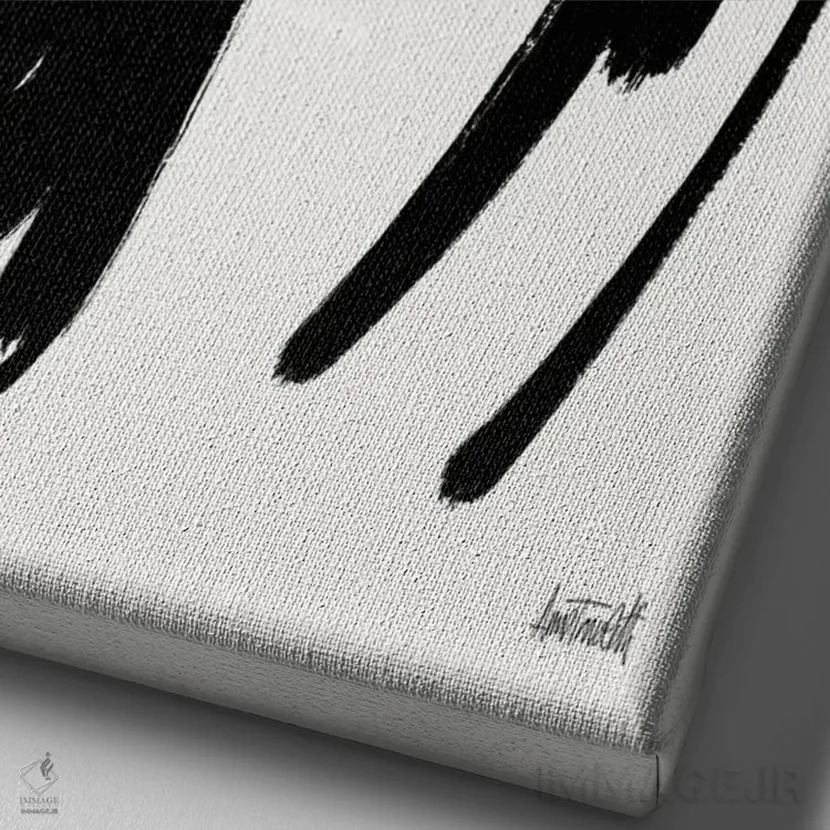 تابلو پرترهٔ قلممو VI اثر آن تاولتی - نمای نزدیک بافت بوم