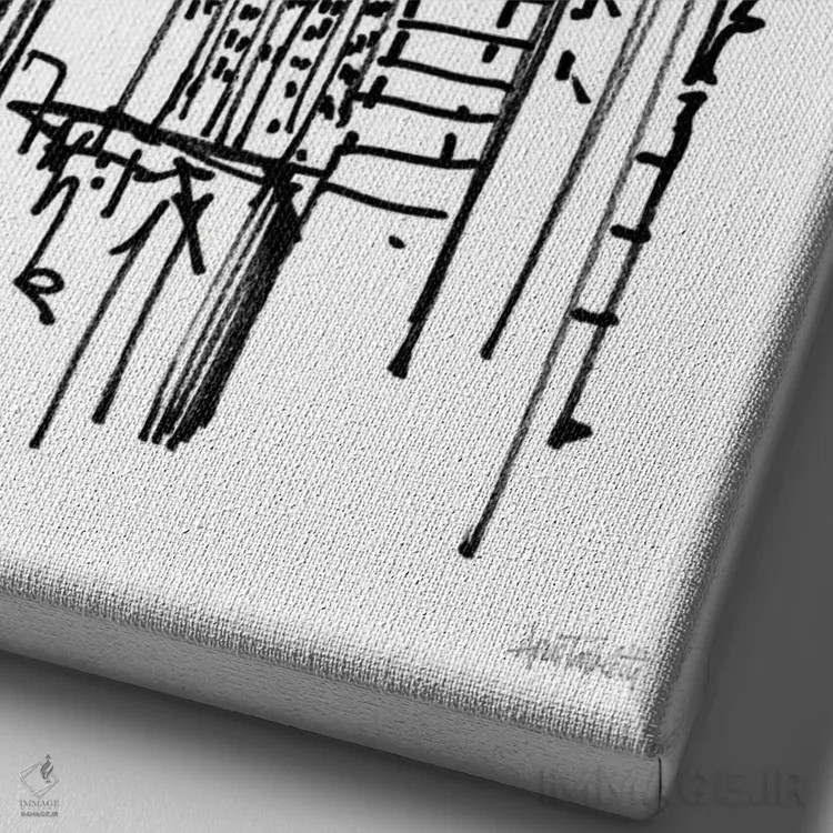 تابلو طرح ساختمان کرایسلر اثر آن تاولتی - نمای نزدیک بافت بوم