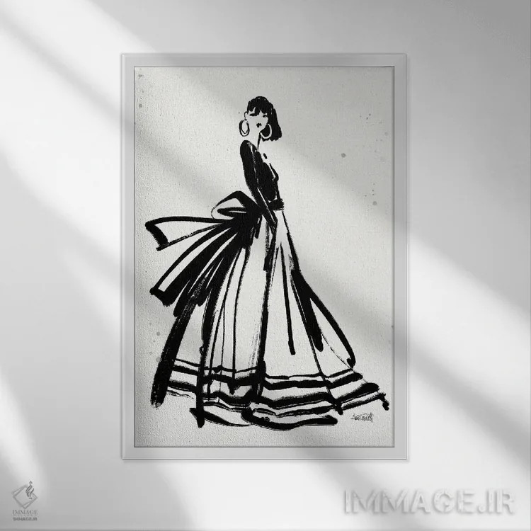 تابلو طرحهای استایلی I اثر آن تاولتی - نمای قابدار سفید