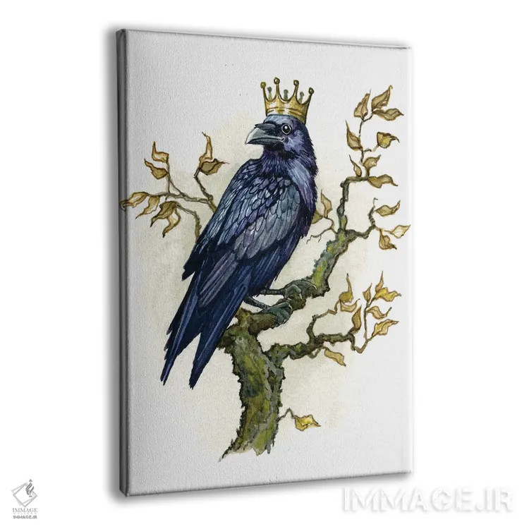 تابلو شاه کلاغ اثر آسترید شکلز - نمای پرسپکتیو محصول