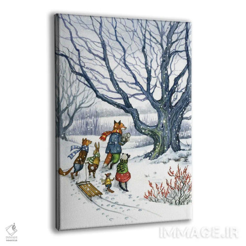 تابلو در برف با هکتور فاکس و دوستان اثر آسترید شکلز - نمای پرسپکتیو محصول