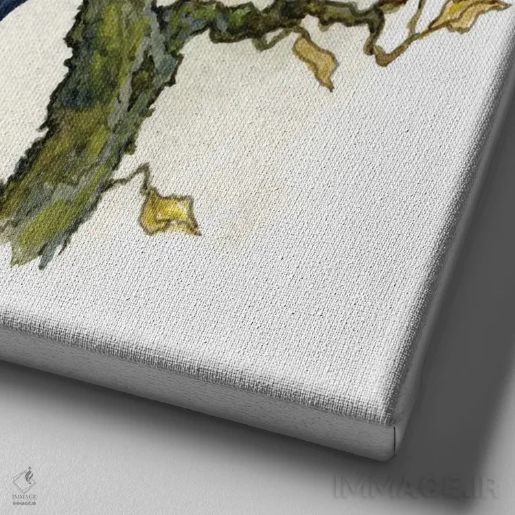 تابلو شاه کلاغ اثر آسترید شکلز - نمای نزدیک بافت بوم