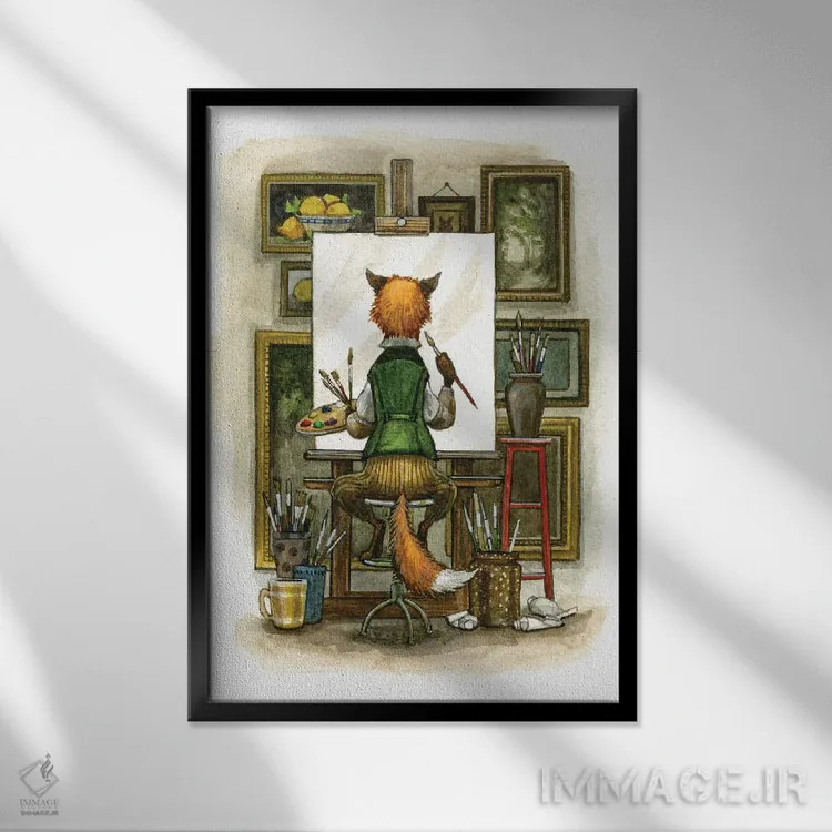 تابلو بوم تازه اثر آسترید شکلز - نمای قابدار مشکی