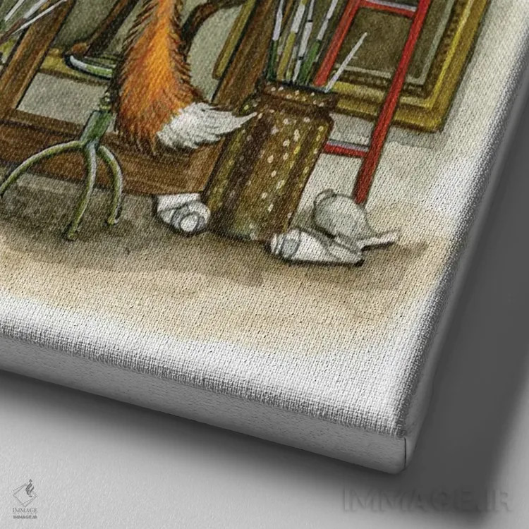 تابلو بوم تازه اثر آسترید شکلز - نمای نزدیک بافت بوم