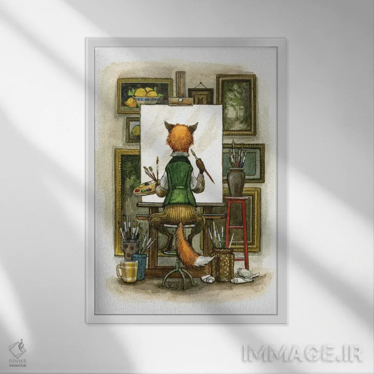 تابلو بوم تازه اثر آسترید شکلز - نمای قابدار سفید