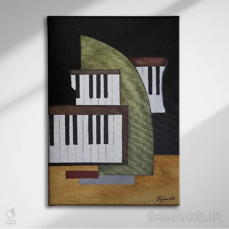 تابلو پیانو III اثر الکساندر تریفونوف - نمای روبهرو روی دیوار