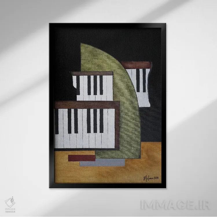تابلو پیانو III اثر الکساندر تریفونوف - نمای قابدار مشکی