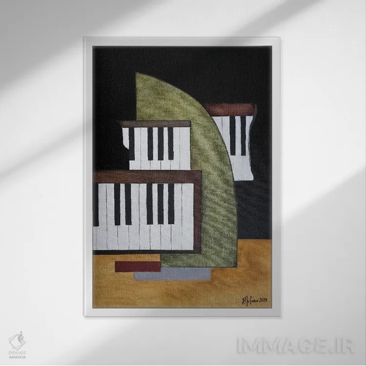 تابلو پیانو III اثر الکساندر تریفونوف - نمای قابدار سفید