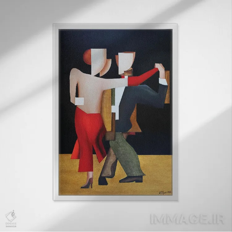 تابلو تانگو ۲۰۲۱ اثر الکساندر تریفونوف - نمای قابدار سفید